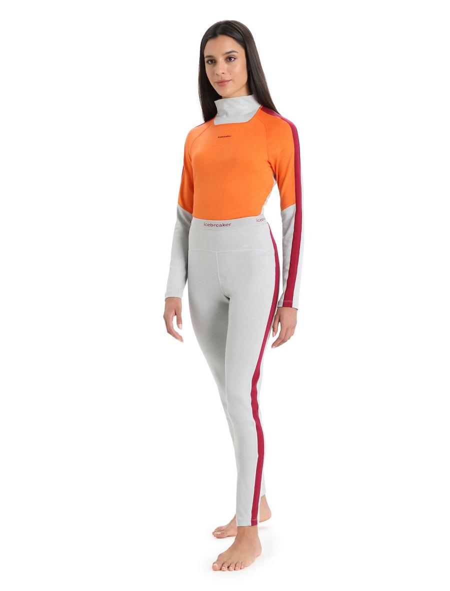 Icebreaker Merino 200 Sonebula Thermal Leggings Női Egy darab és készlet Rózsaszín | HU 1781EBCX